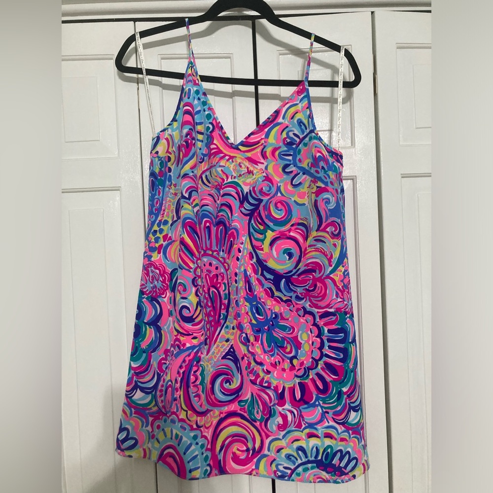 Lilly Pulitzer Lela Silk Dress in Psychedelic Sunshine